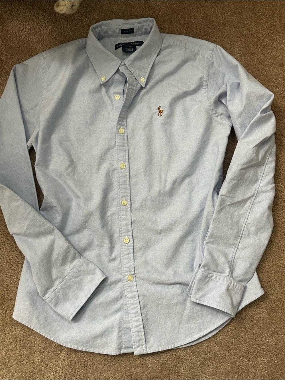 Ralph Lauren Classic Oxford Button-Down Shwirt - Light Blue